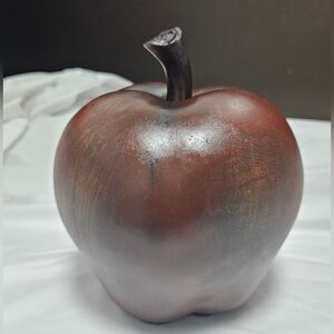 Resin Brown Wooden Decorative Apple